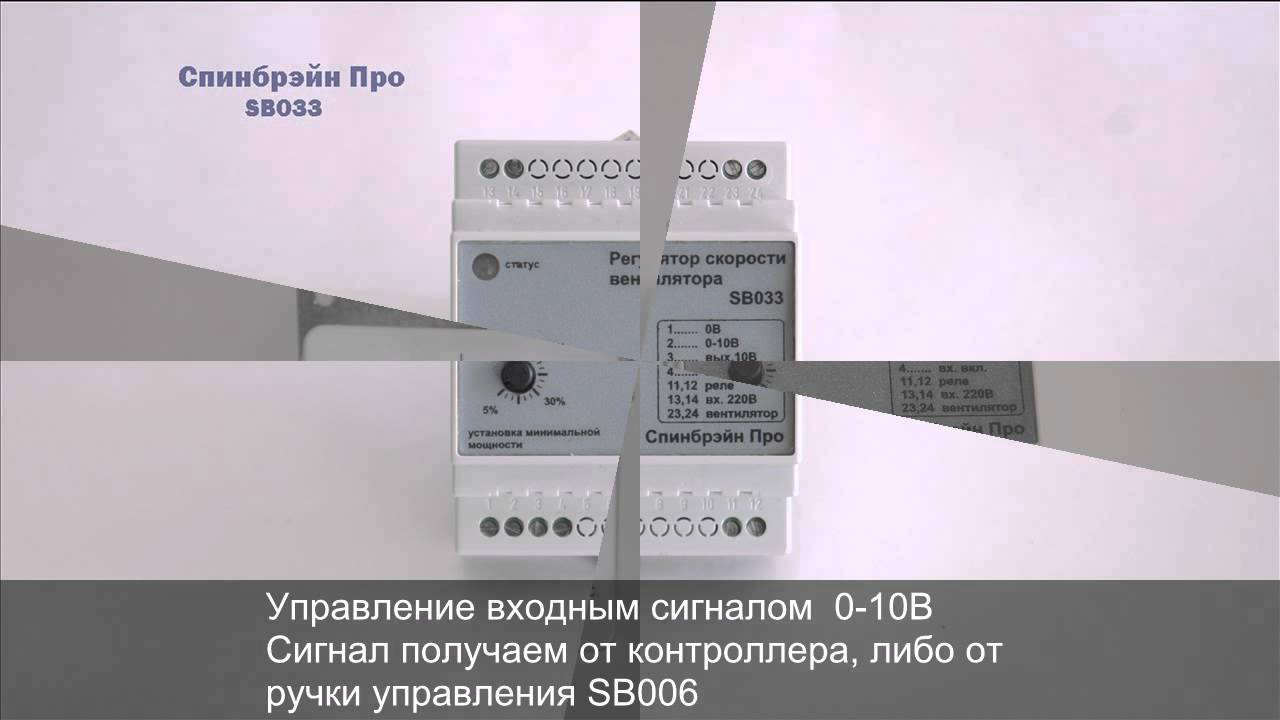 Регулятор скорости вентилятора SB033