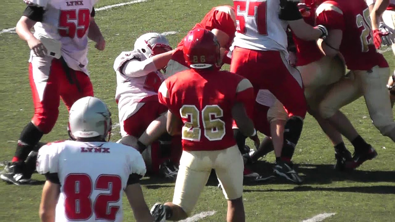 Ryan McNamee Football leg tackle vs Edouard-Monpetit