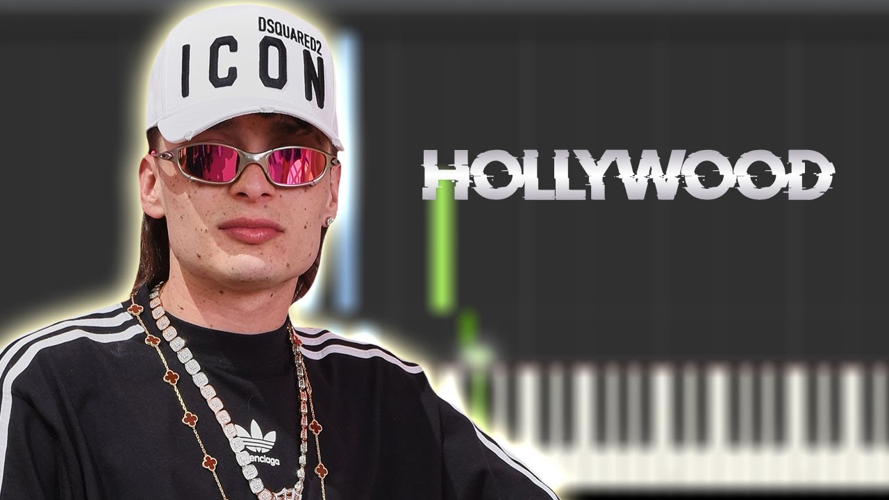 HOLLYWOOD - Peso Pluma, Estevan Plazola | Instrumental Piano Tutorial / Partitura / Karaoke / MIDI