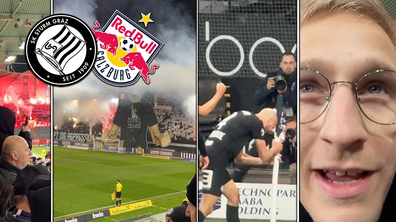 STURM GRAZ vs. RB SALZBURG | 1:1 im Topspiel &ndash; Stanković rettet Punkt ⚫⚪🔥 | Stadionvlog