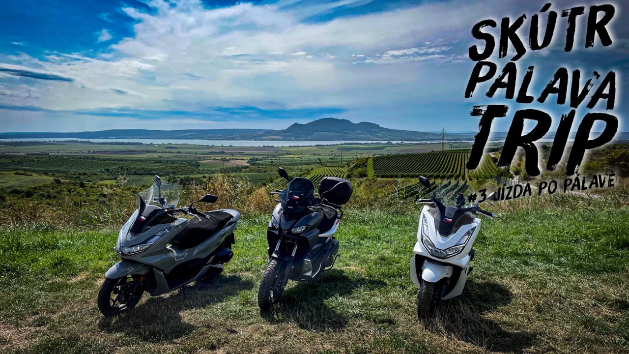 Honda PCX - Skútrem na Pálavu #3 - Projížďka po Pálavě🍇návštěva zajímavých míst🏞️🏰