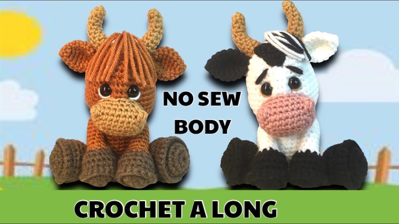 CROCHET COW HIGHLAND FREE PATTERN AMIGURUMI CROCHET A LONG