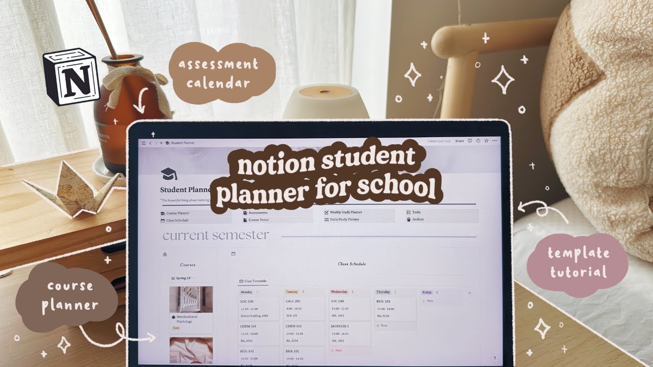 УЧЕБНОЕ ПОСОБИЕ NOTION ✨✍🏻 Планировщик для школьников и студентов 🎓