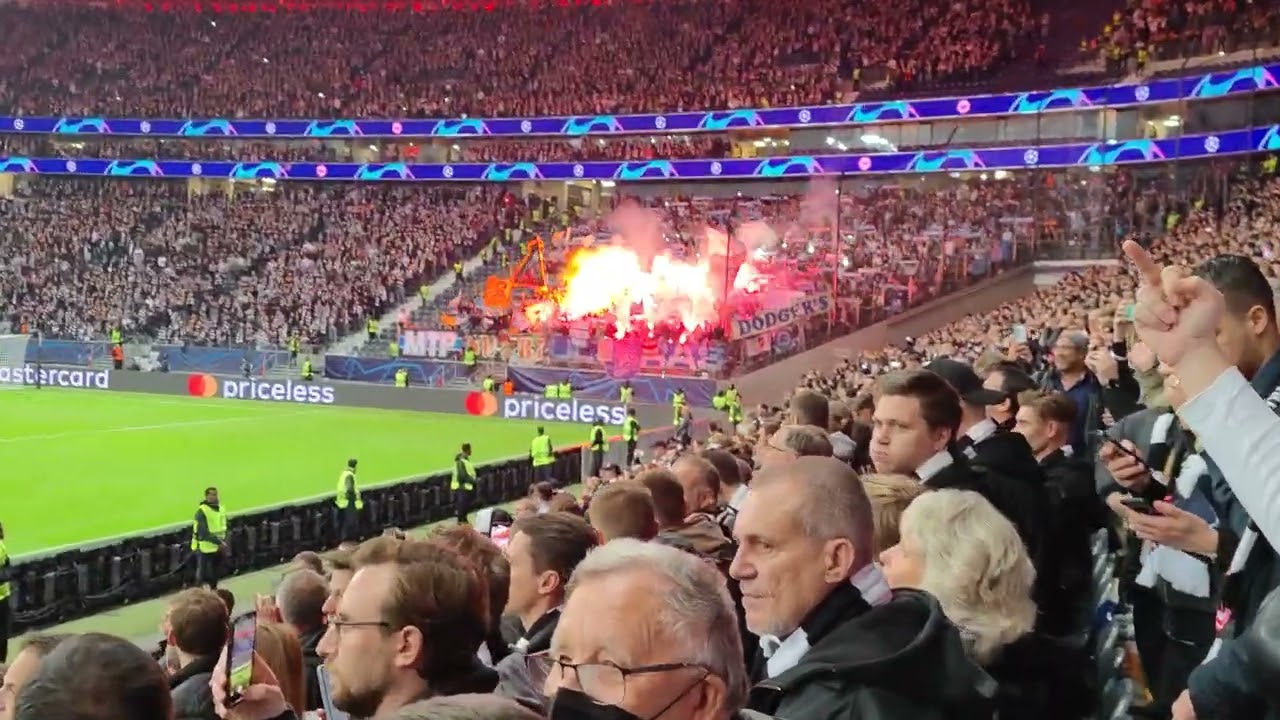 Eintracht Frankfurt vs Marseille Champions League 26.10.2022 4k Pyros