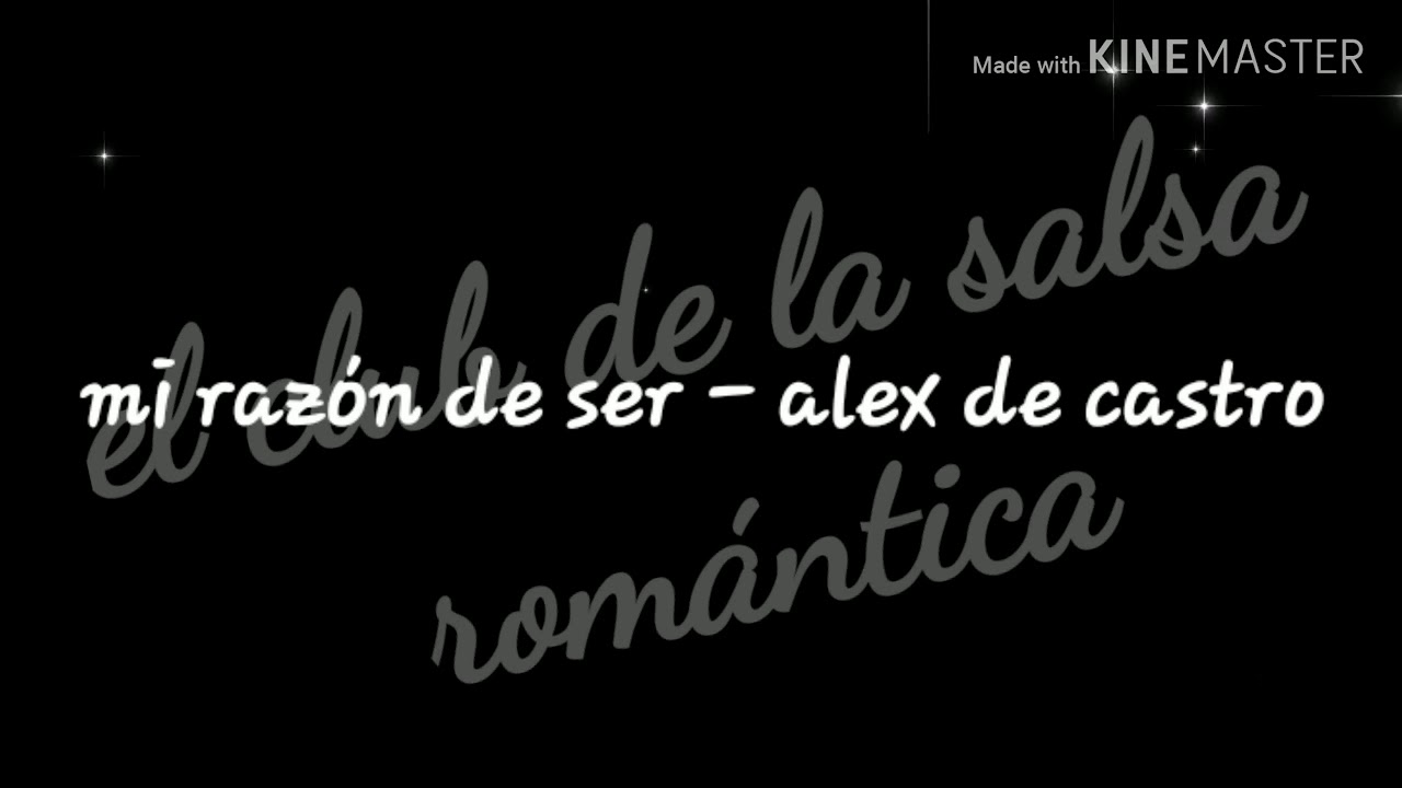Mi raz&oacute;n de ser -alex de castro