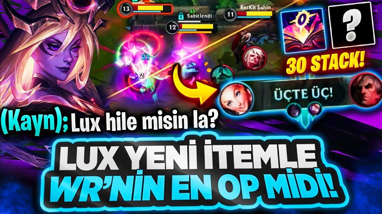 LUX YENİ İTEMLE WİLD RİFT'İN EN GÜÇLÜ MİDİ! 1 VS 9 ATIYOR! 30 STACK MEJAİ YAPTIM! @shimawr