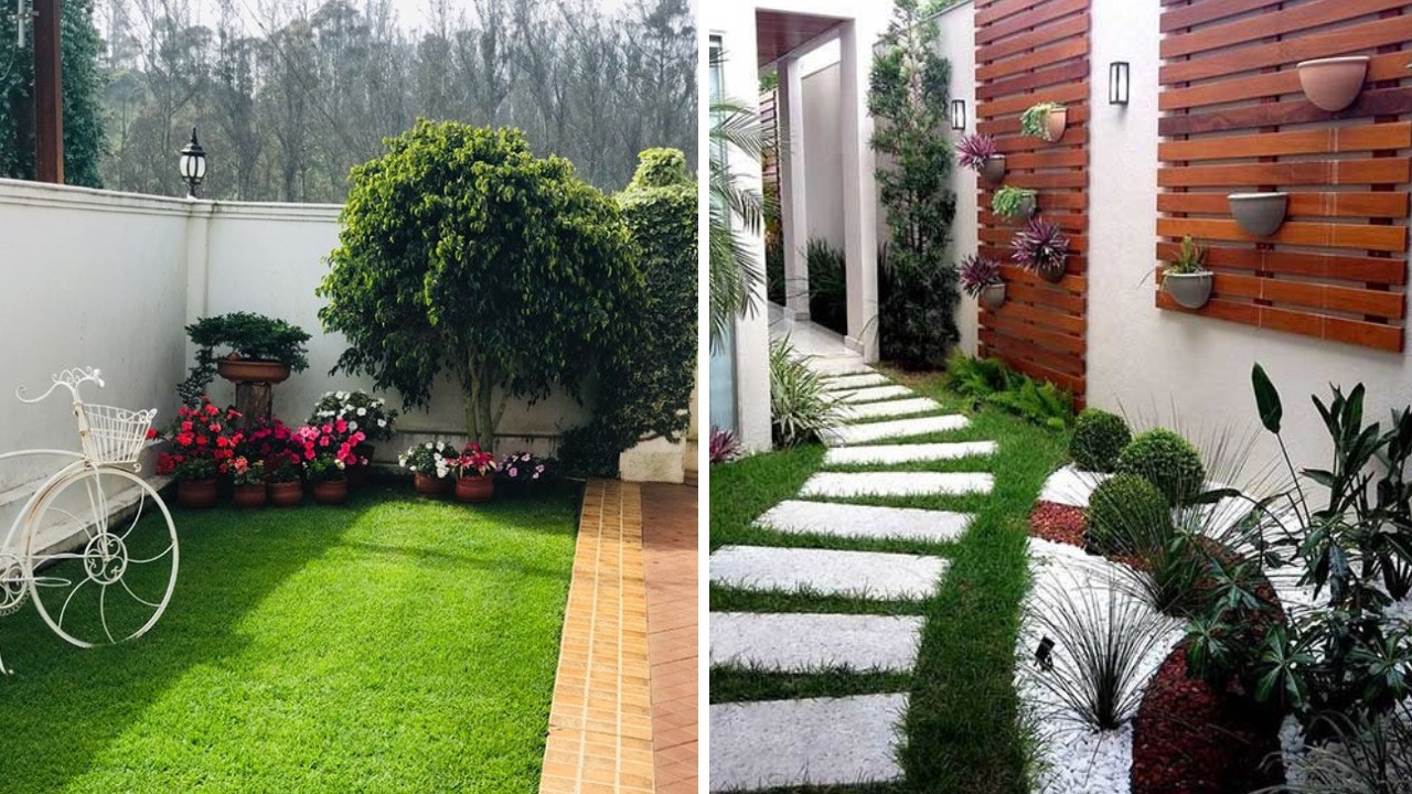 +256 iDEAS de JARDINES PEQUEÑOS PARA ENTRADAS Y FRENTES DE CASAS modernos con mucho estilo y ingenio