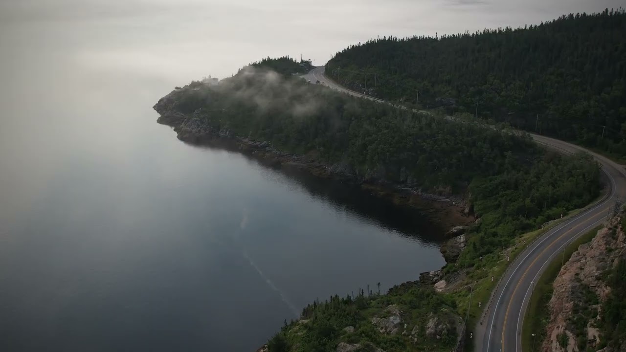 Flying over the Saguenay River by Tadoussac