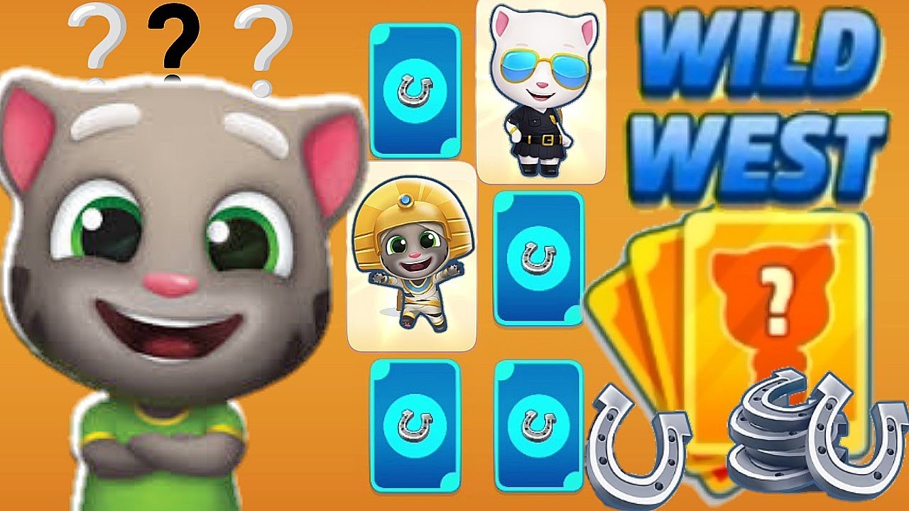 Talking Tom Gold Run WILD WEST event Lucky Cards Mummy Tom & Agent Angela Unlocked vs Roy Raccoon