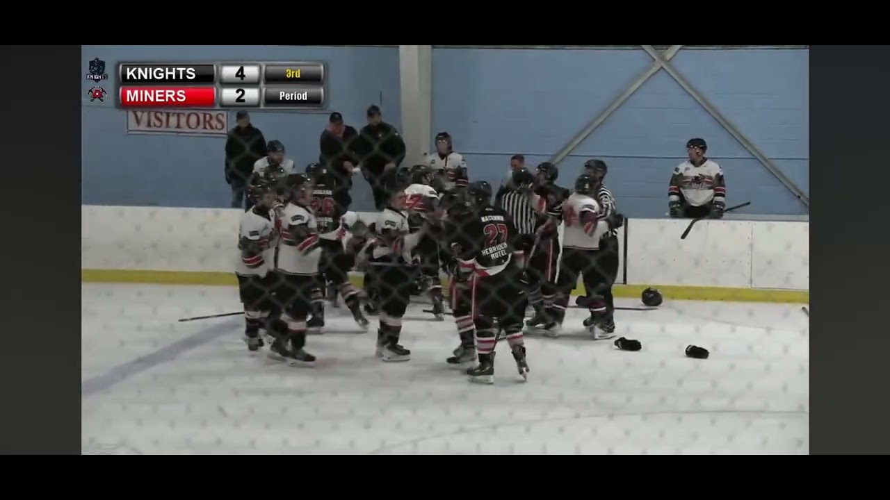 Glace Bay Miners vs Blackstone Knights Bench Brawl - Feb. 7, 2026 - Nova Scotia Senior Hockey League