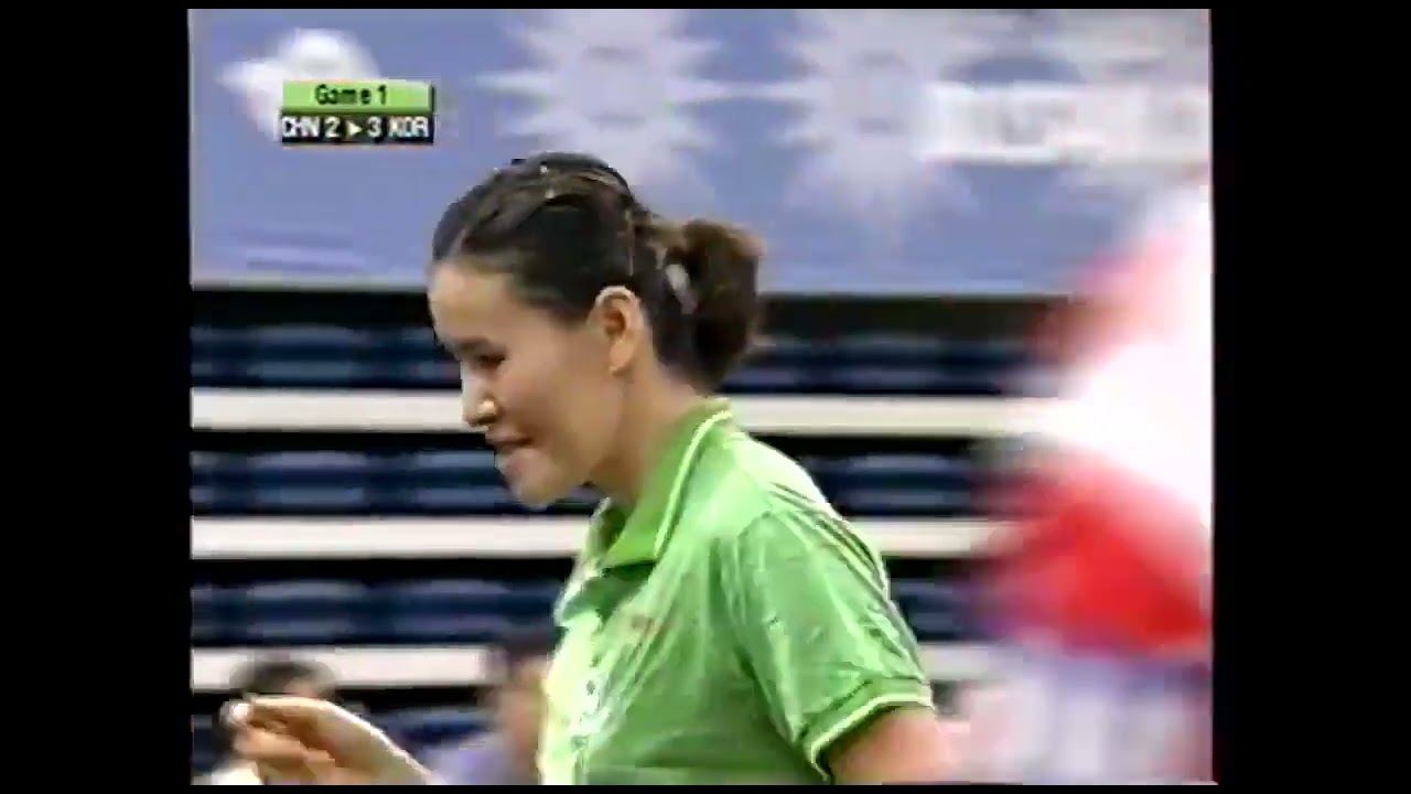 2002 Busan Asian Games Table Tennis WD Finals (Lee Eun Sil ,Seok Eun me vs Zhang Yining,Li Nan)