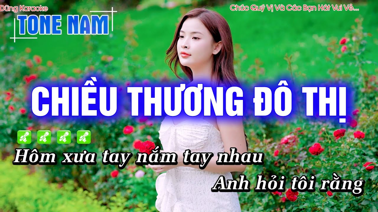 Karaoke Chiều Thương Đô Thị (Tone Nam) Beat Công Tuấn Cực hay - Hoàng Dũng Karaoke