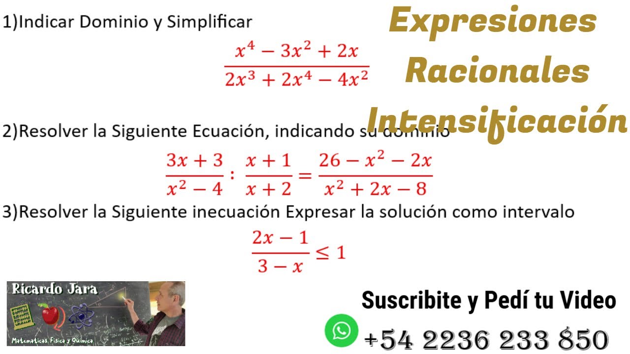 Intensificación de EXPRESIONES RACIONALES