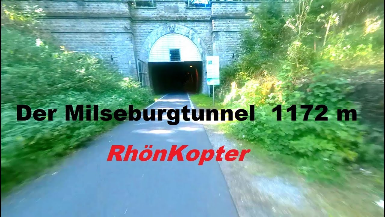 Der Milseburgtunnel , Milseburgradweg von Hilders nach Fulda