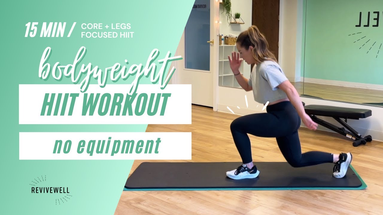 15 Min HIIT Workout | Full Body | No Repeats! | Bodyweight Only | Challenging! | REVIVEWELL TRAINING