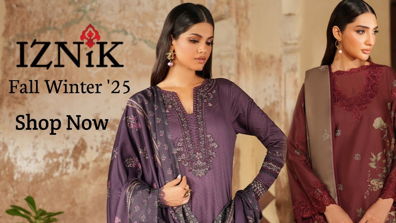Iznik Luxury Fall Winter Collection 2025 | Iznik Unstitched Winter Collection 