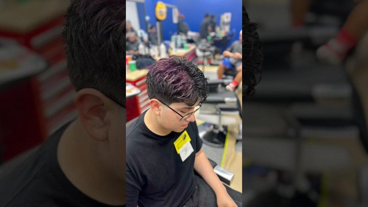 Taper with color (barber battle) #barber #haircut