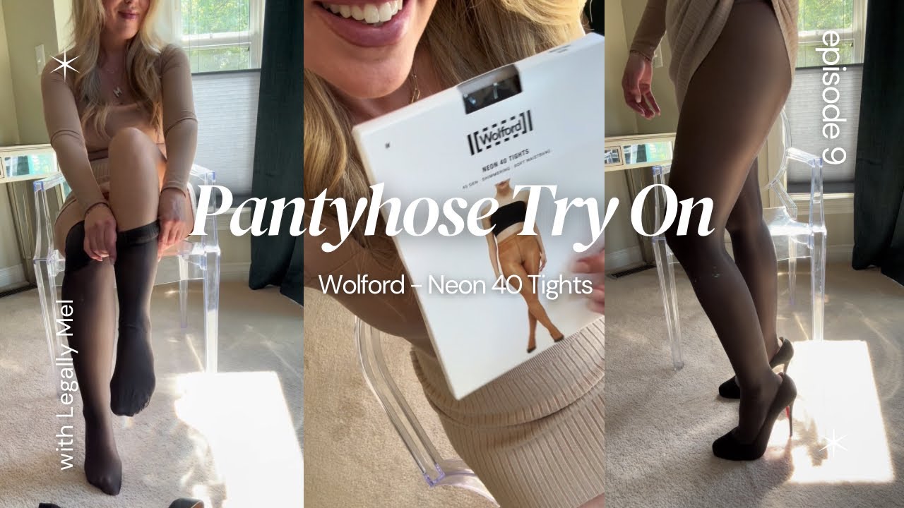 Pantyhose Try On - Episode 9 | Wolford Neon 40
