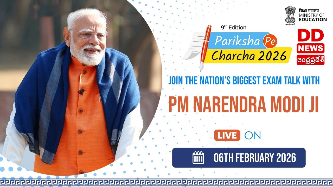 🔴Pariksha Pe Charcha 2026 |Live Interaction of PM Narendra Modi with Exam Warriors  #PPC2026 6-2-26