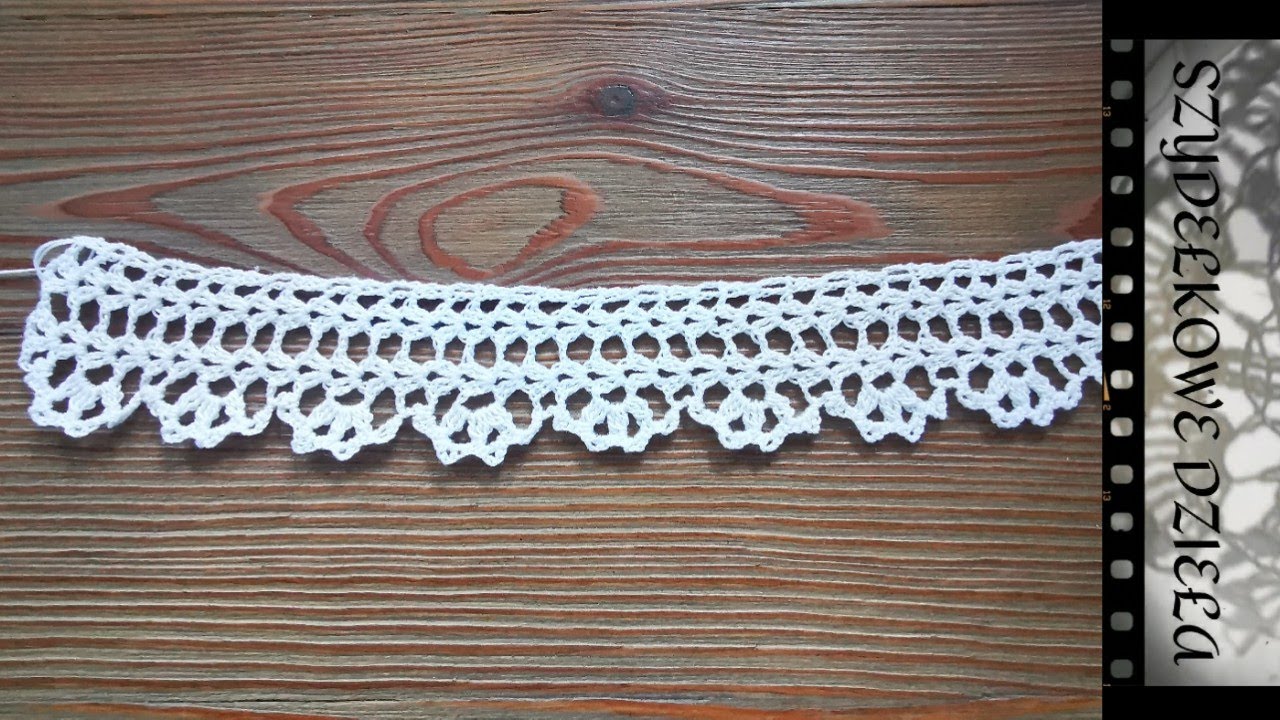 Szydełkowa koronka wykończeniowa 1 - tutorial