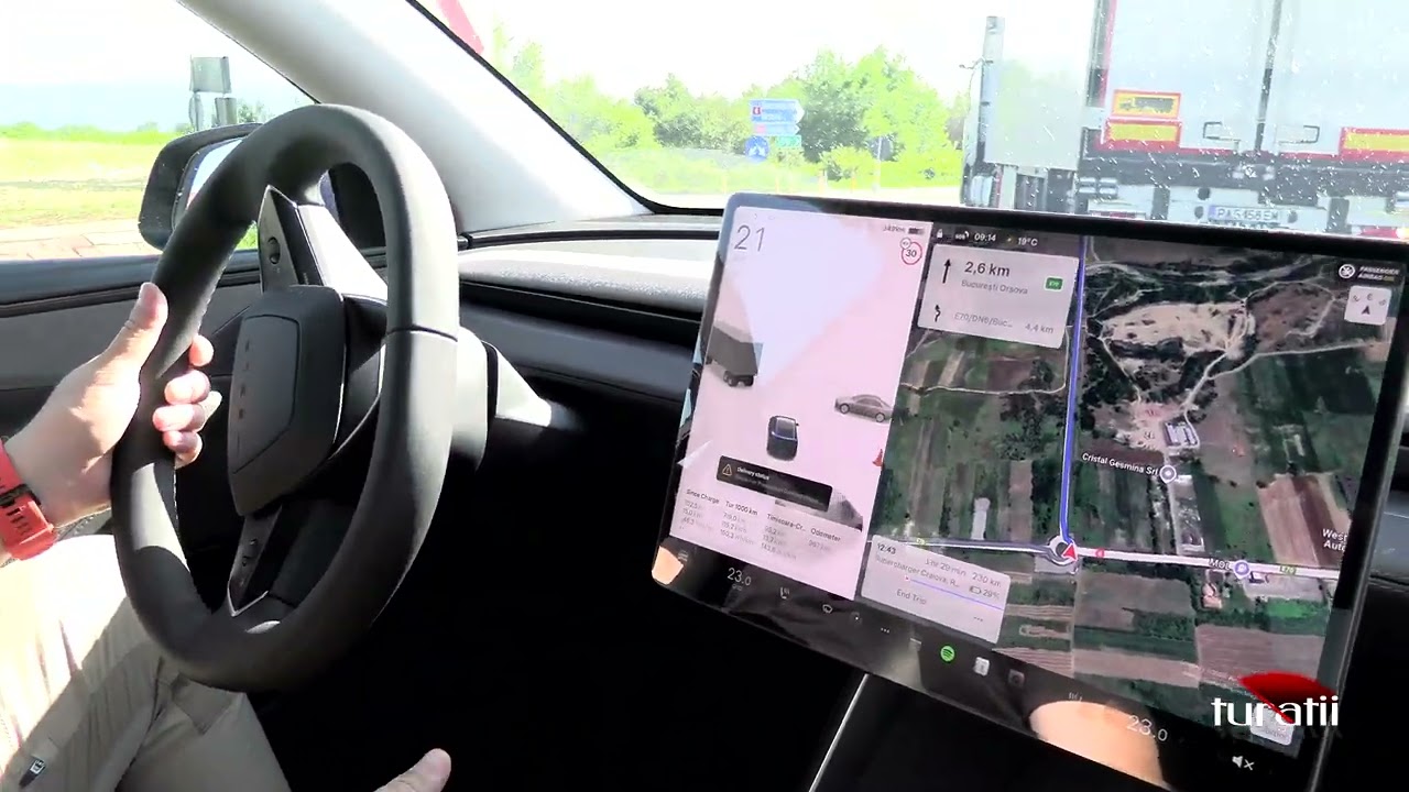 1000 de kilometri cu Tesla Model Y AWD LR, powered by Supercharger, video 2 of 4