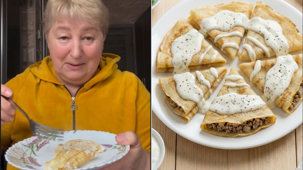 ЯКІ Ж ВОНИ НІЖНІ І СОКОВИТІ🔥БЕЗ ГРАМА МУКИ- ЇЖ ГУБАМИ🤩КРУЧЕНИКИ, МЛИНЦІ З МʼЯСОМ, БЕНДЕРИКИ, А СОУС👍