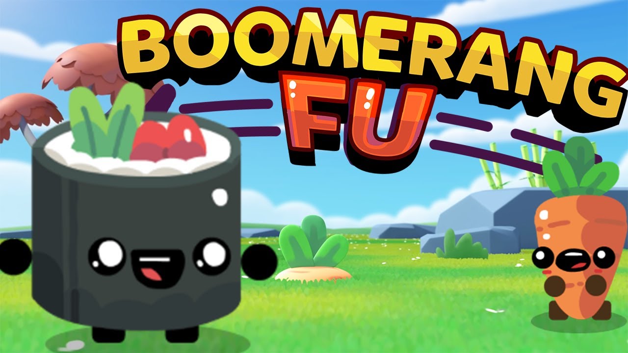 SUSHI AENNE BOT! - Boomerang Fu (4 Player Gameplay)