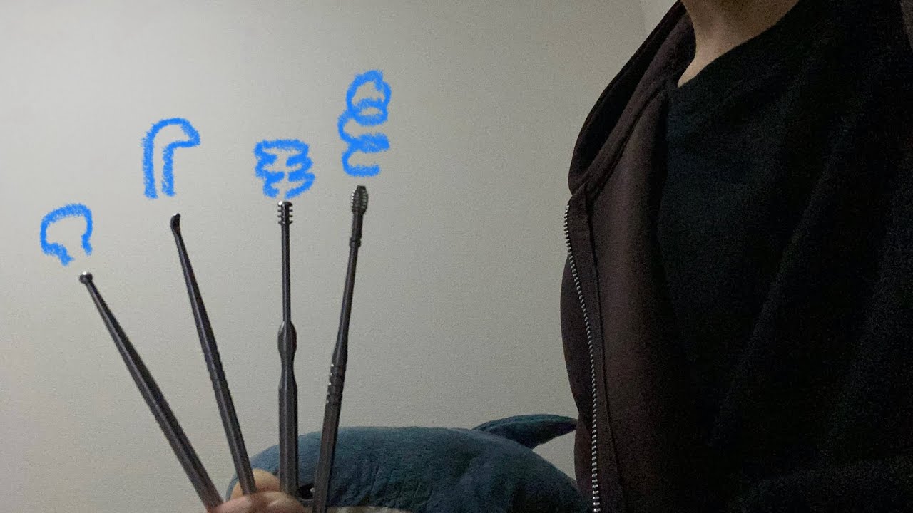 【ASMR】ステンレスの耳かきでゴリゴリ耳掃除👂
