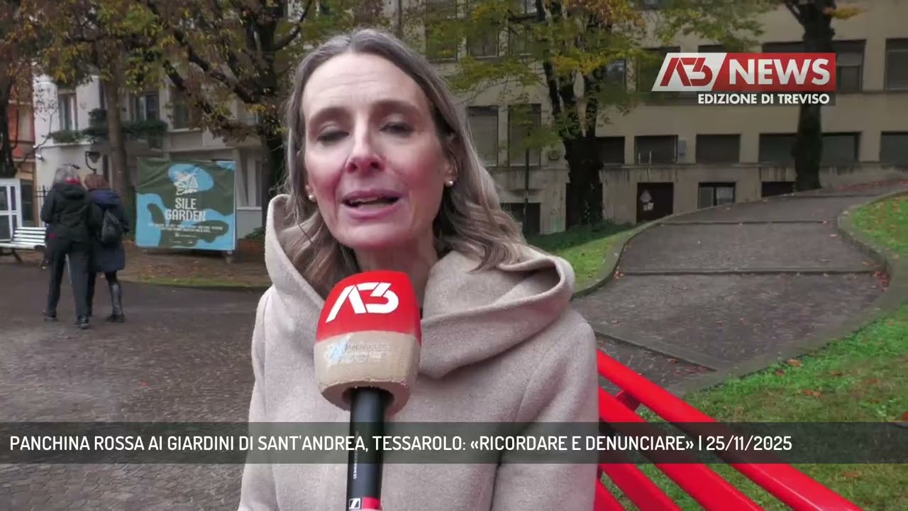 PANCHINA ROSSA AI GIARDINI DI SANT'ANDREA, TESSAROLO: «RICORDARE E DENUNCIARE» | 25/11/2025