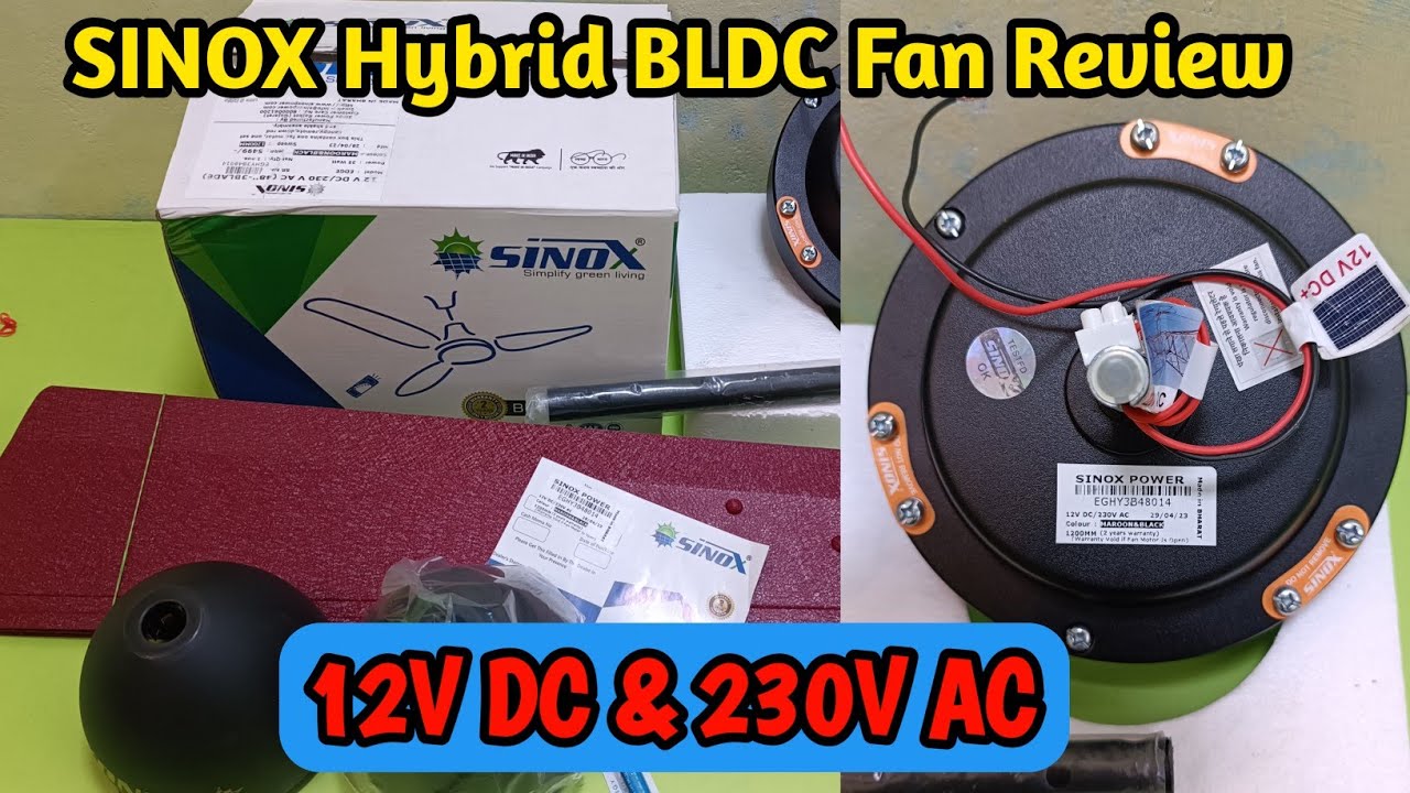 SINOX HYBRID BLDC CEILING FAN REVIEW Tamil | Dual Input 12V DC & 220V AC Fan | Sp Dc Store