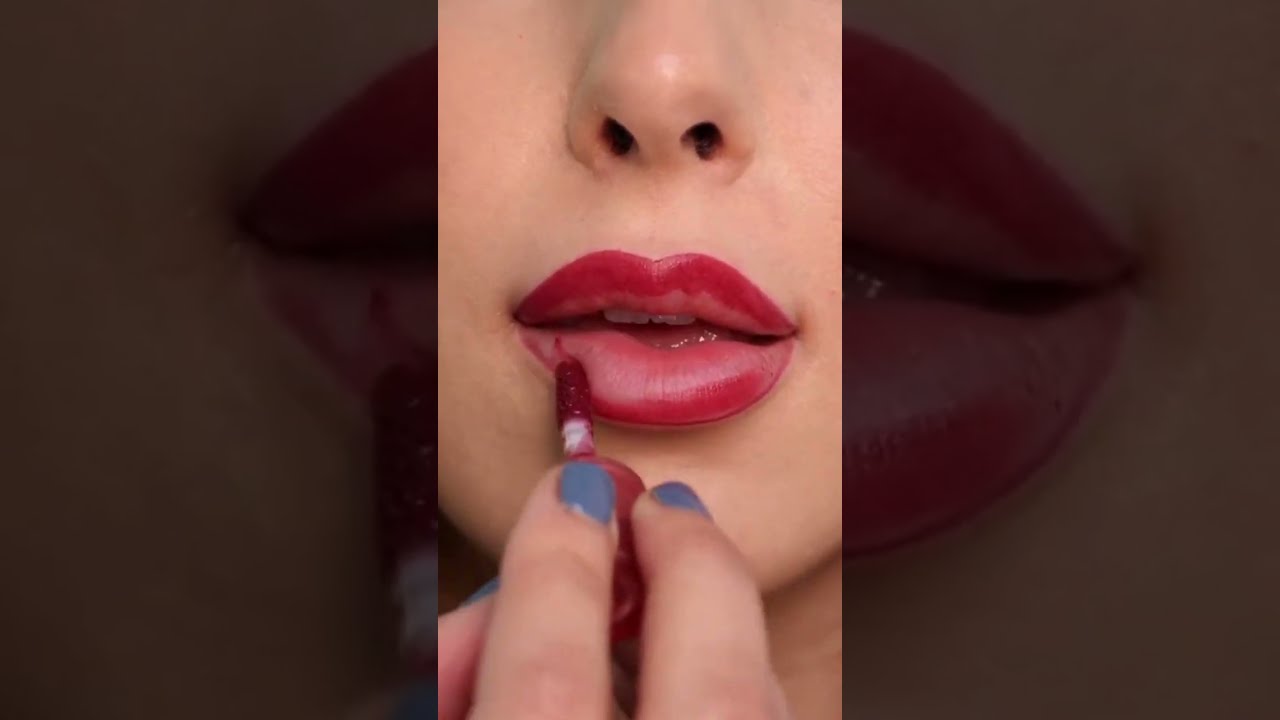 Pinky red lipstick look Items were gifted in pr @Kaja love swipe in shades 01 call me and 05