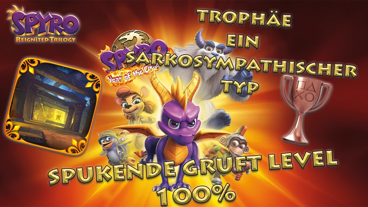 Spukende Gruft Level 100% • Spyro Year of the Dragon • Trophäe Sarkosympathischer Typ