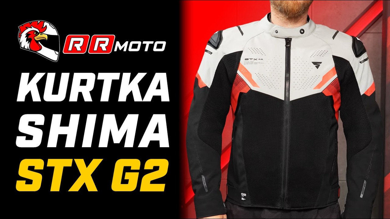 SHIMA STX G2 + AIR - kurtka motocyklowa AA z membraną FlexDry, ochroną G-FLEXX i wentylacją H3 Pro