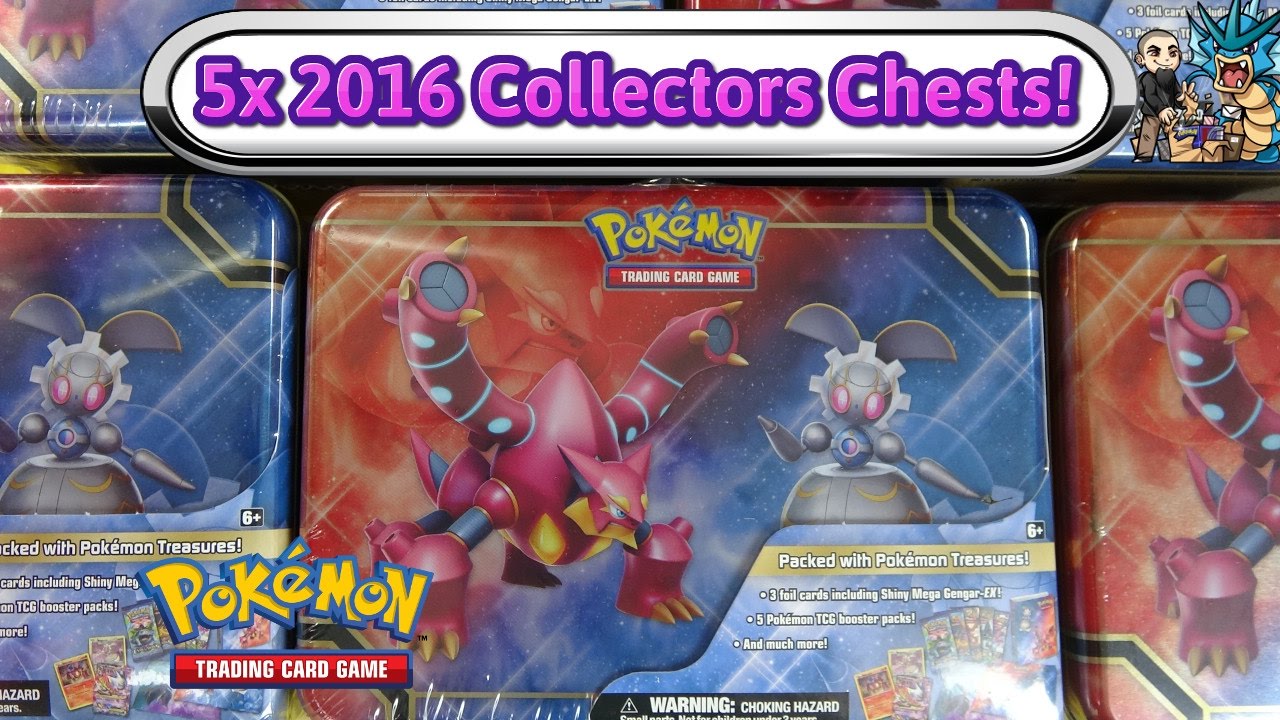 Opening 5x Magearna and Volcanion Collectors Chests! Pokemon TCG unboxing