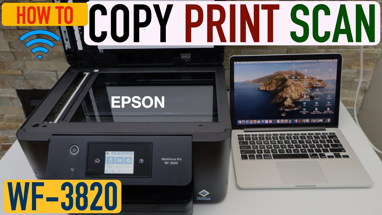 Видеоролик о сканировании, копировании и печати Epson WorkForce Pro 3820.