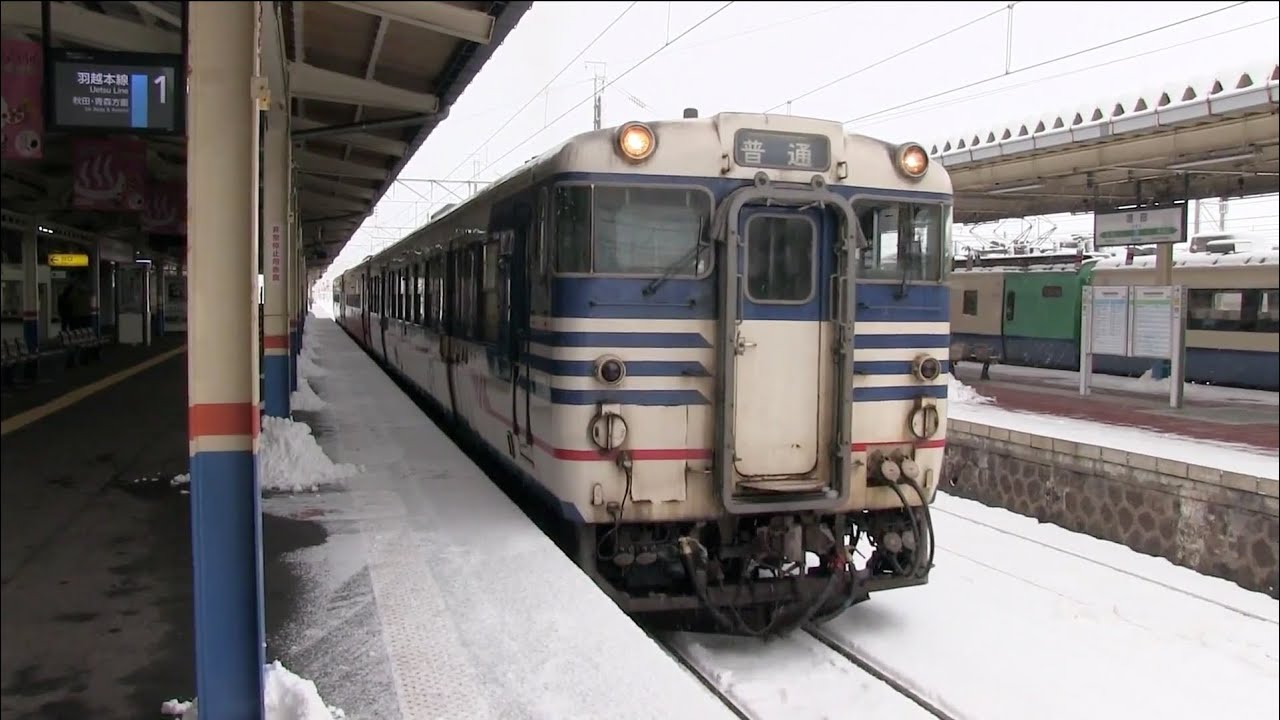 02 羽越本線キハ40系 酒田駅 【2012冬・北国の旅】