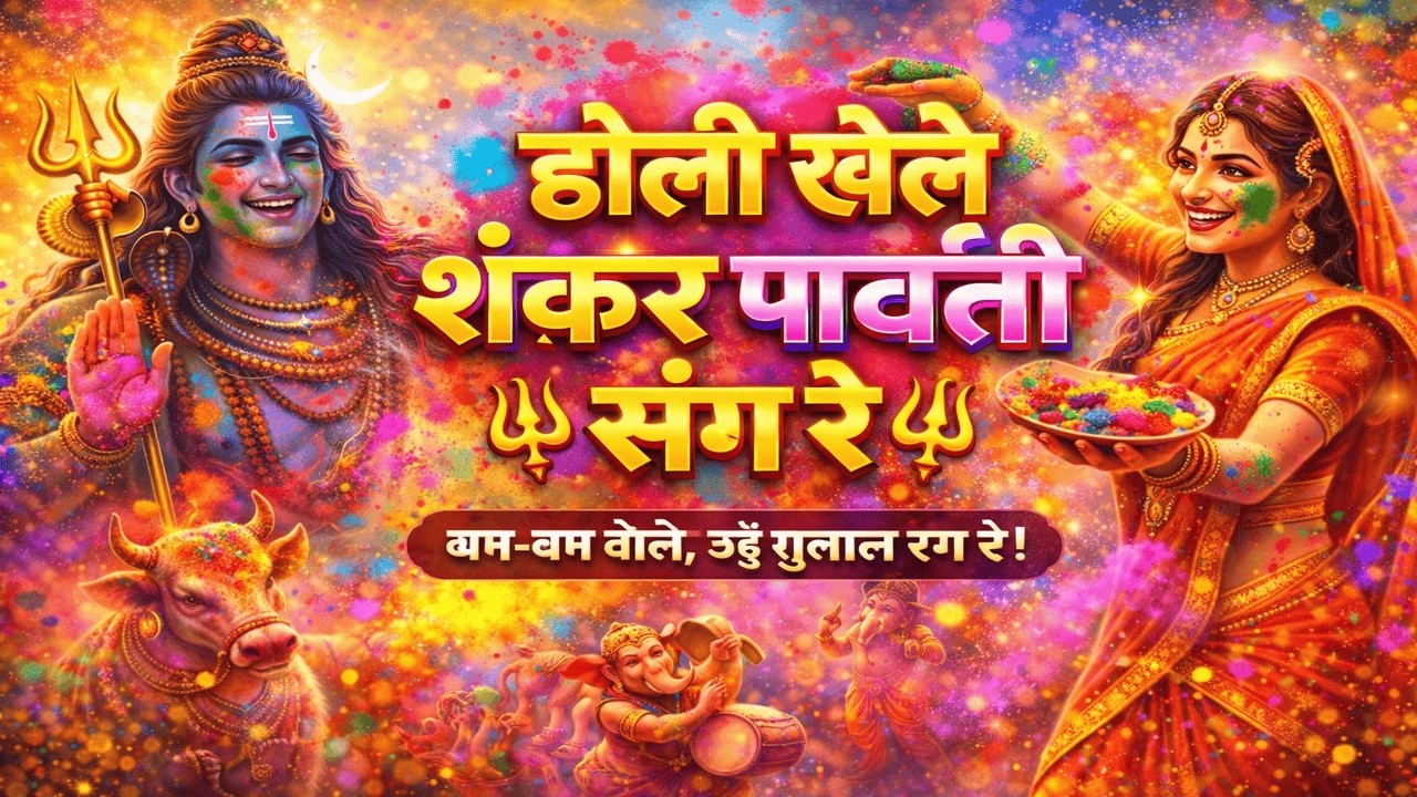 होली खेले शंकर पार्वती संग रे | Shiv Holi Song 2026 | Bam Bam Bhole | Mahadev Holi Bhajan | 4K
