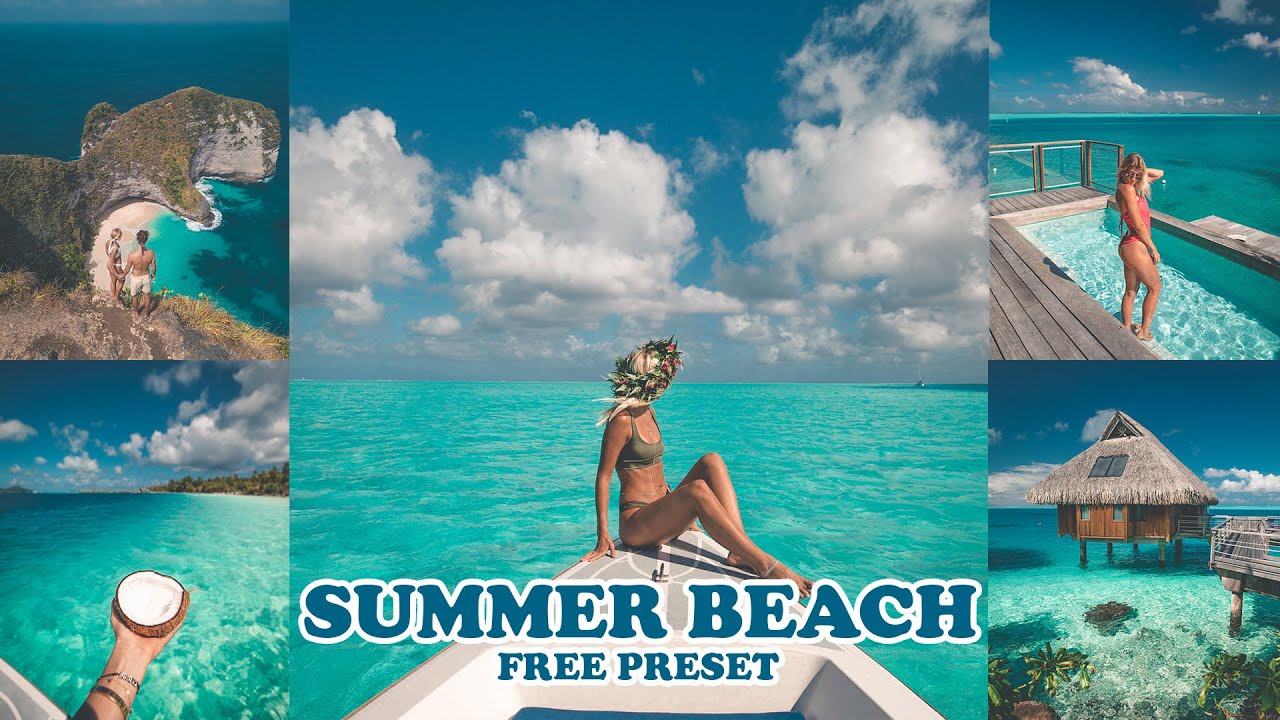 Summer Beach Preset Lightroom | Free Preset Blue Tone DNG | Lightroom Preset Selebgram