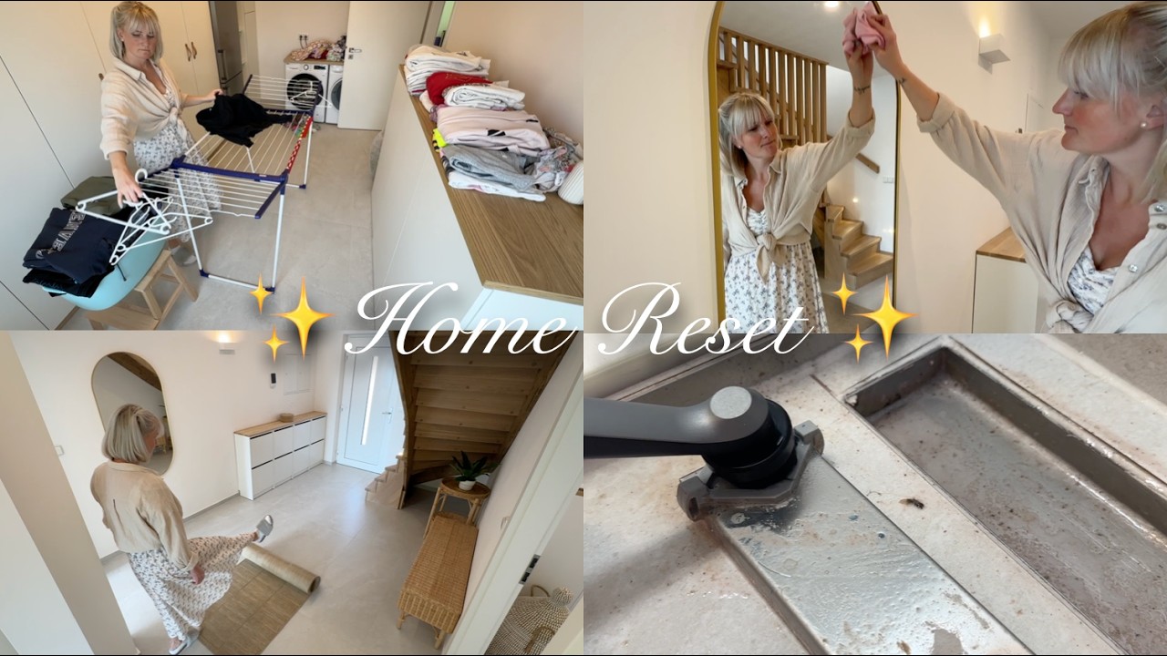 Satisfying Home Reset ✨ ASMR Cleaning Motivation | Deep Shower Cleaning, Entryway & Laundry