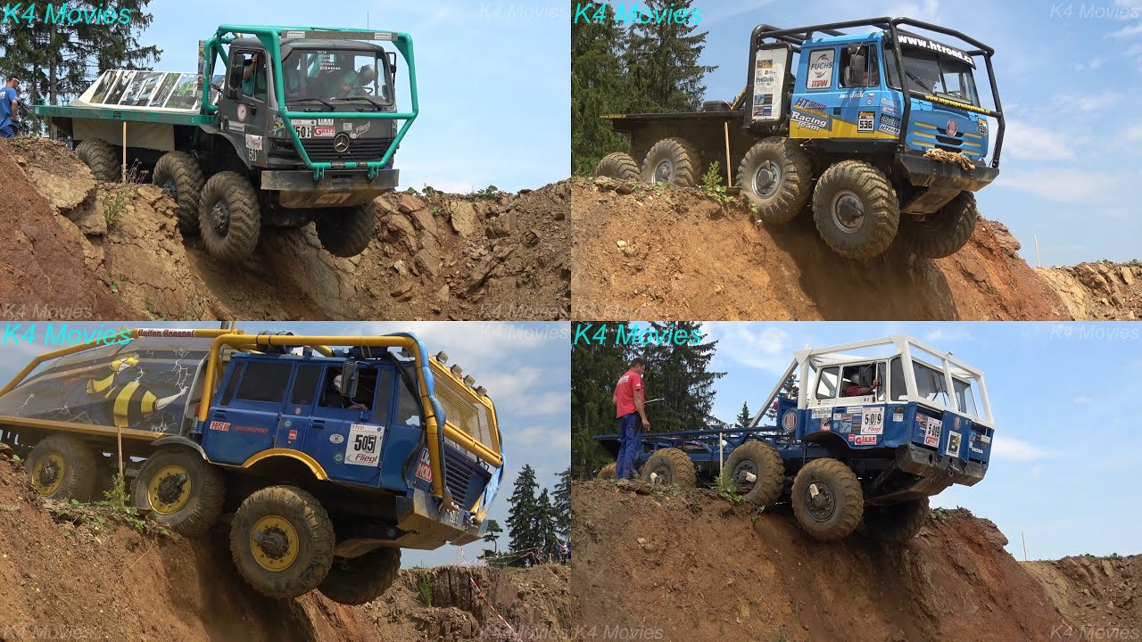 8x8 Mercedes & Tatra truck Off Road in Truck trial, truck show at Tegau