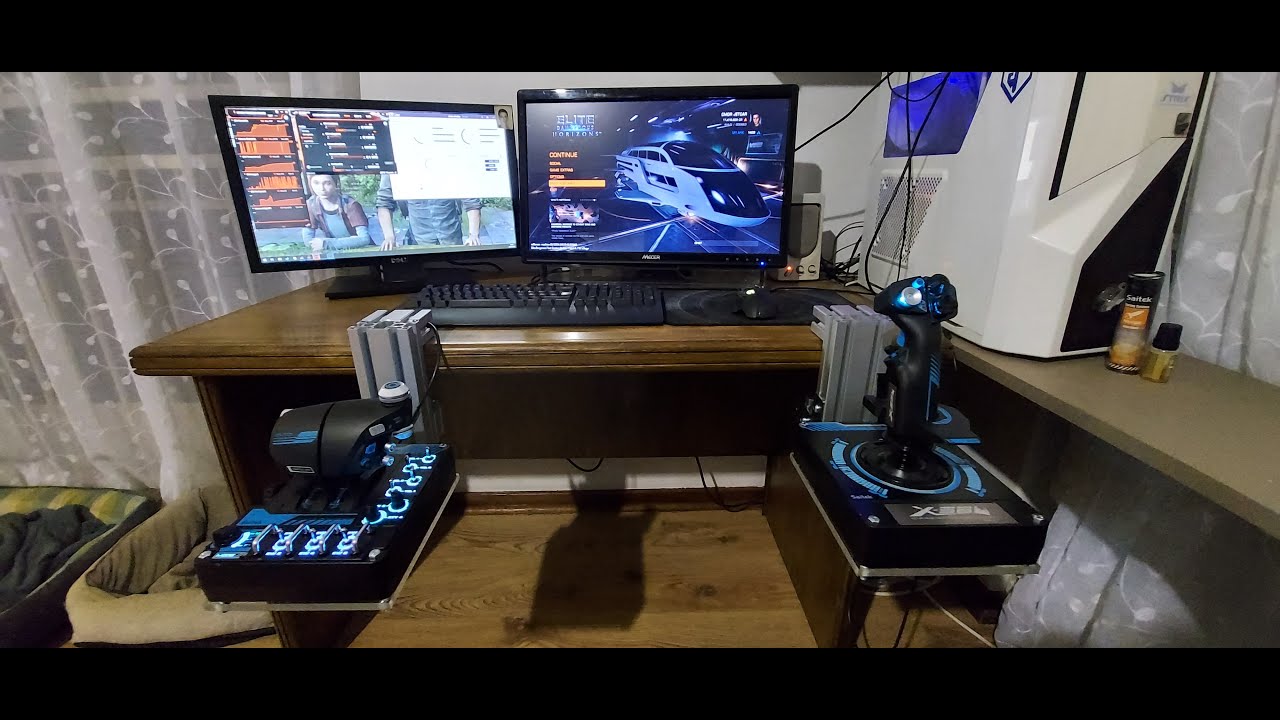 Saitek X56 HOTAS mount (home built)