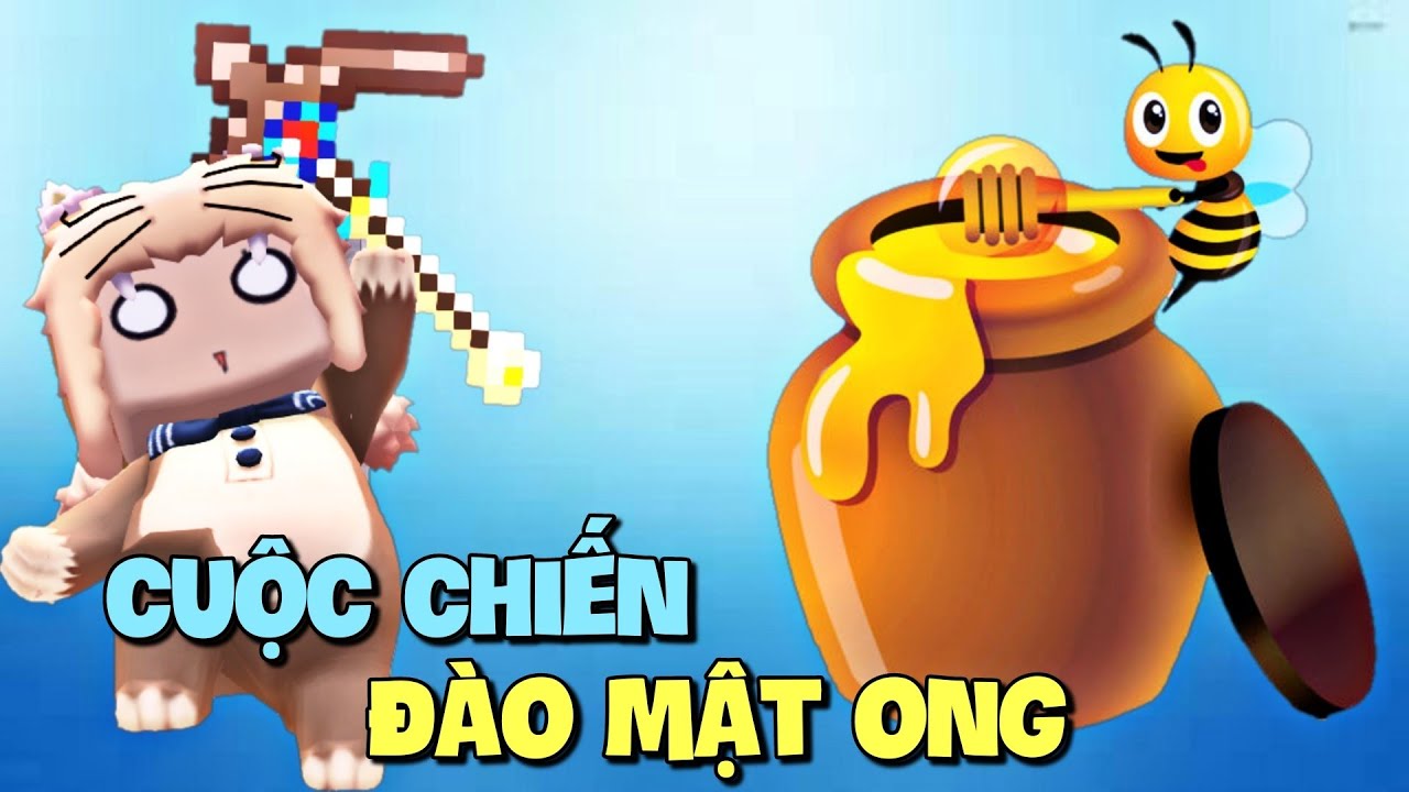 Cuộc chiến đào Mật Ong trong Mini World | Mini Game | Meowpeo