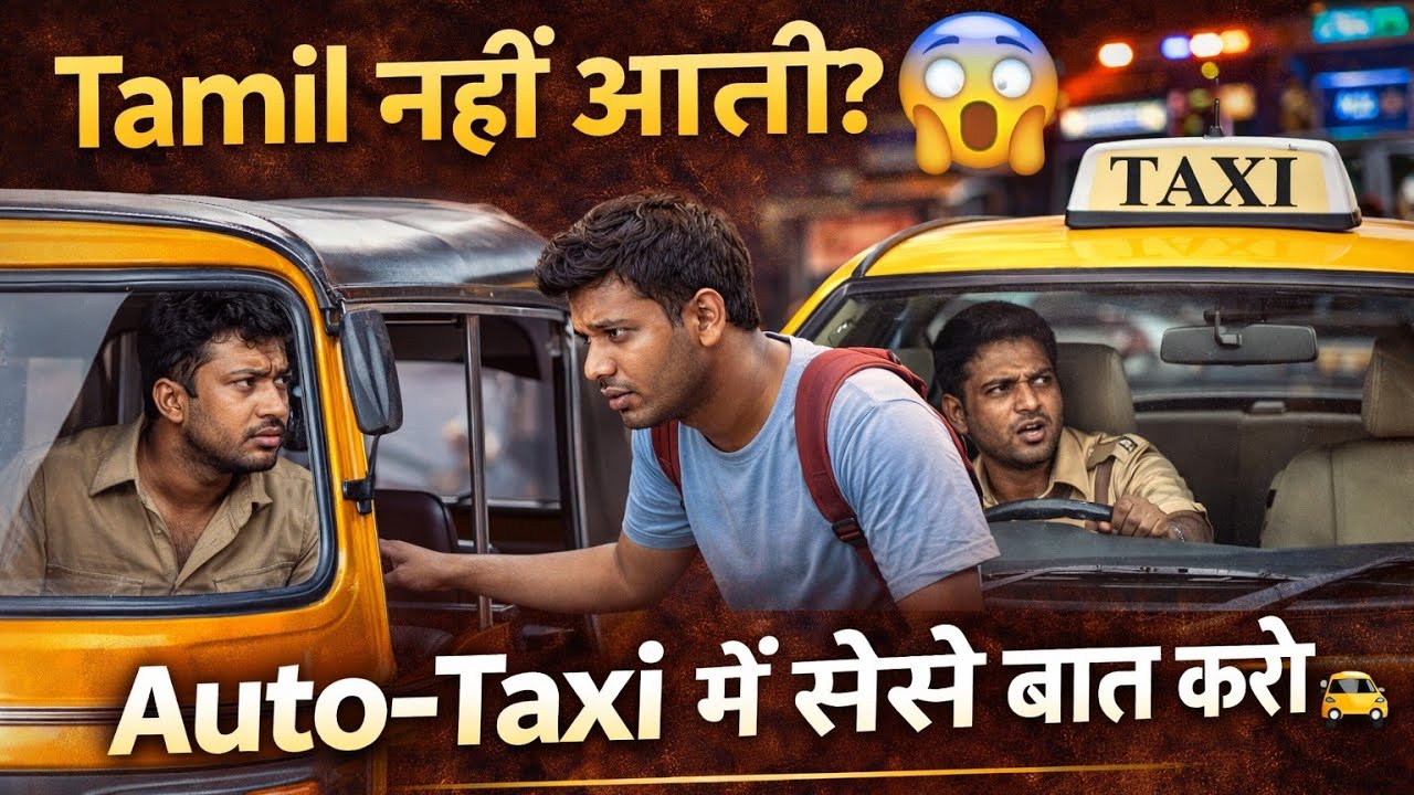 तमिळ नहीं आती? 😱 फिर ऑटो–टैक्सी कैसे लोगे | Auto Taxi Tamil Dialogues