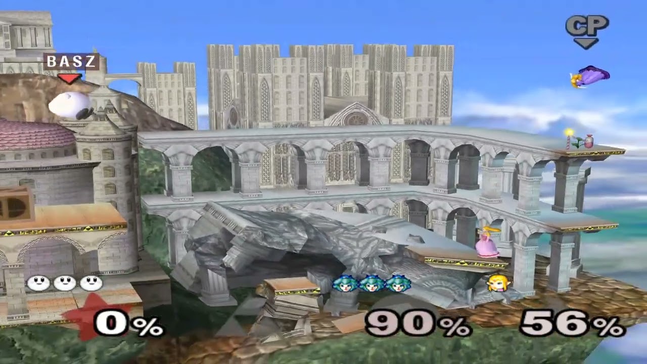Super Smash Bros Melee (GCN) Special Request #92 - Kirby VS Young Link VS Peach VS Zelda