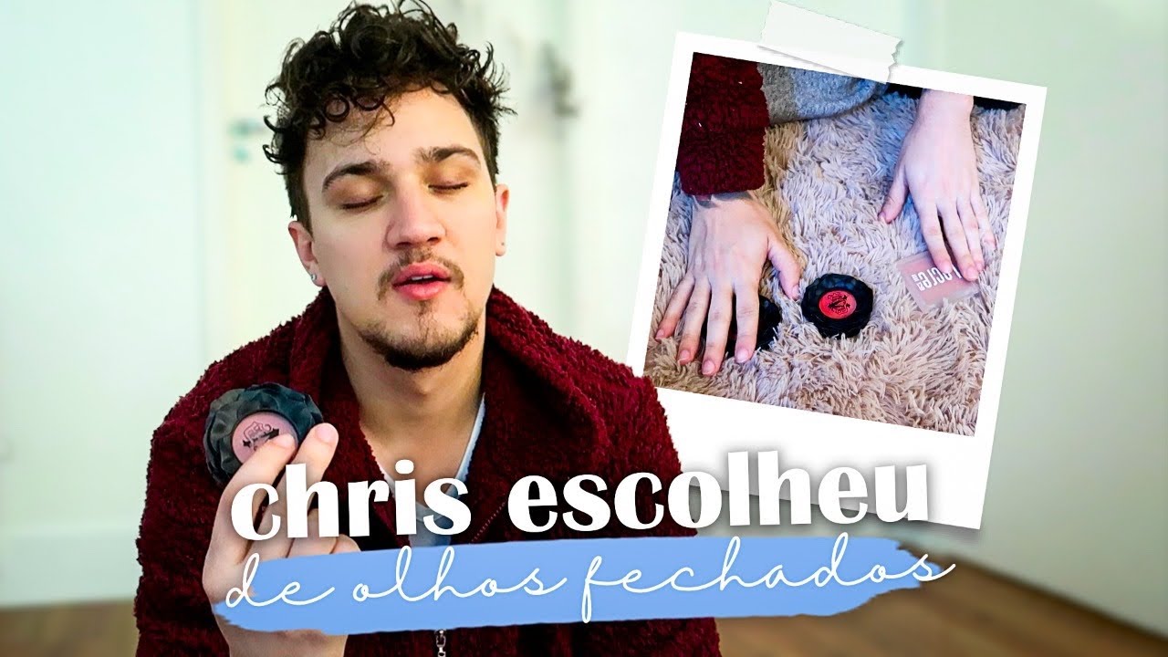 O CHRIS ESCOLHEU MINHA MAQUIAGEM DE OLHOS FECHADOS!