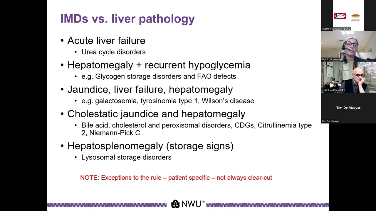 Liver related inherited metabolic disease - Dr Marli Dercksen