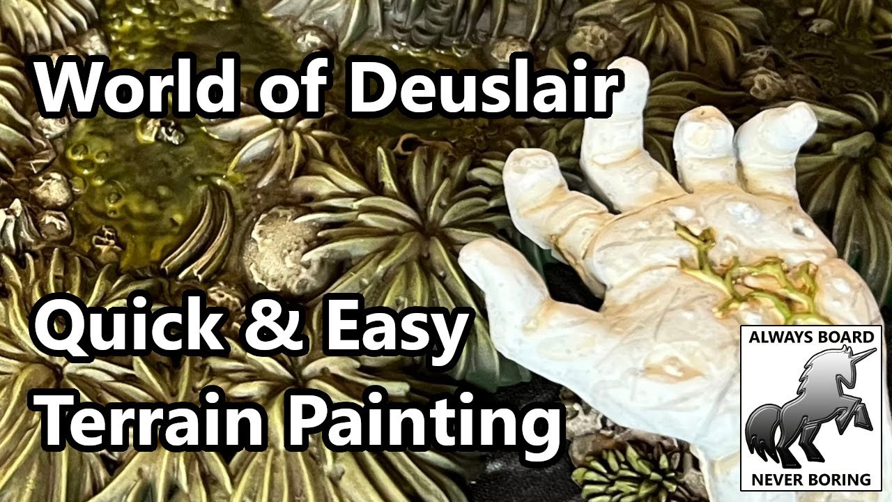 How to Paint Terrain for World of Deuslair (Dungeons & Lasers) - Swamps, Marble Statues | Sponsored