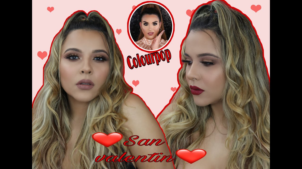 MAQUILLAJE PARA SAN VALENTIN PASO A PASO PROBANDO PRODUCTOS COLOURPOP COLABORACION CON ROCCIBELLA