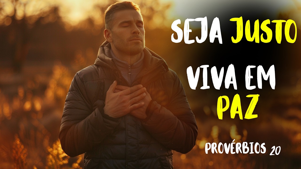 Seja JUSTO, siga os passos do SENHOR e tenha PAZ | Provérbios 20
