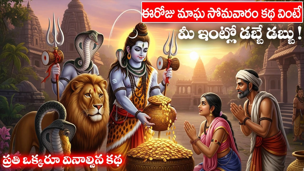 ఈరోజు మాఘ సోమవారం కథ వింటే మీ ఇంట్లో డబ్బే డబ్బు || Magha Somavaram Katha